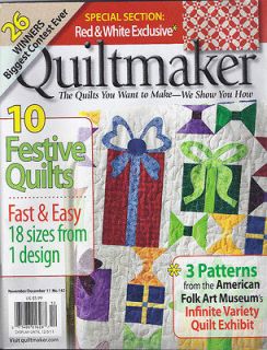   Magazine November December 2011 # 142 ~ 10 Festive Quilts ~ Penguin