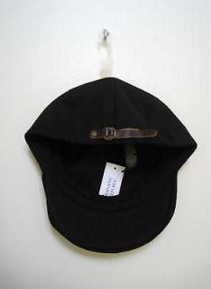   REPUBLIC Mens Black Linen Blend Newsboy Hat Size S/M & L/XL NWT