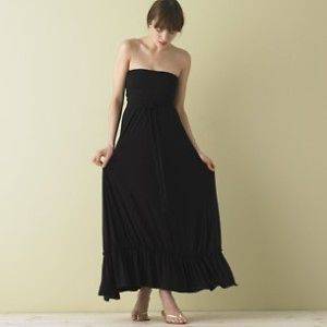 CREW Womens Terrace Strapless Dress Black SZ S Pre Owned