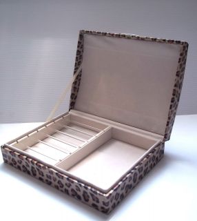   Calgon Leopard BEAD and BRACELET Organizer Display Box Prevent Tarnish