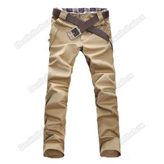   Mens Stylish Designed Straight Slim Fit Trousers Casual Long Pants
