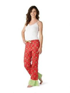   Turtle Doves Red Green Cotton Pajama Lounge Pants Christmas Eve PJs