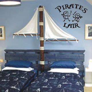 Pirates Lair / Cute Kids Room Decor / Vinyl Wall Decal