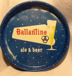 1961 Advertising Ballantine Ale & Beer Metal Beer Tray