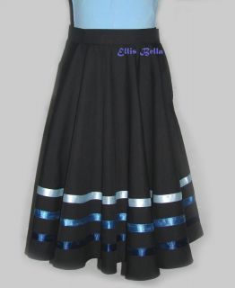 Ellis Bella character skirt for ballet size K6 to K12+ Blue ribbon