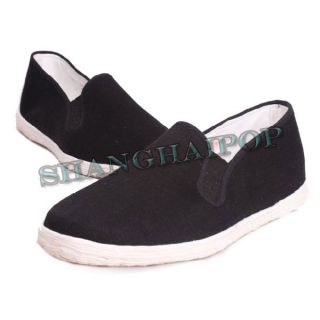   Chinese Martial Art Shoes Kung Fu Tai Chi Cotton Black Casual Slippers