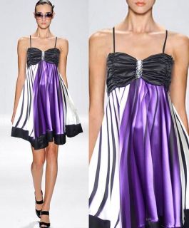 Women New Summer Women Trendy Sexy Robe Purple Cocktail Prom Dress 8 
