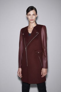 zara jacket leather sleeves in Coats & Jackets