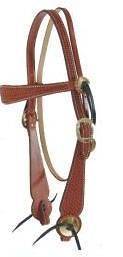 Billy Cook Basket Cowboy Headstall w/leather ties