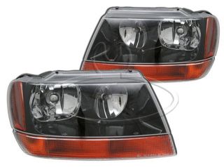 New Replacement Headlight Assembly PAIR / FOR 1999 02 JEEP GRAND 
