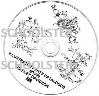 MT350 HARLEY DAVIDSON ILLUSTRATED PARTS CATALOGUE ON CD