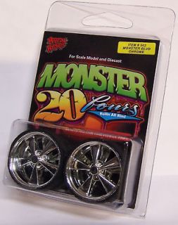   24 1/25 MONSTER 24s Wheels Rims Low Profile Tires BLVD Model Car