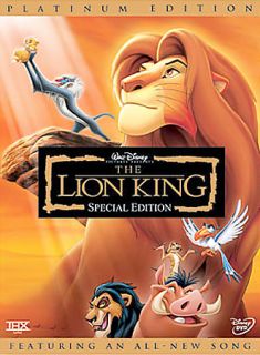 The Lion King DVD, 2003, 2 Disc Set, Platinum Edition Features an All 