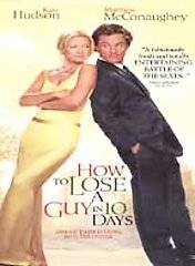 How to Lose a Guy in 10 Days DVD, 2003, Full Frame Checkpoint