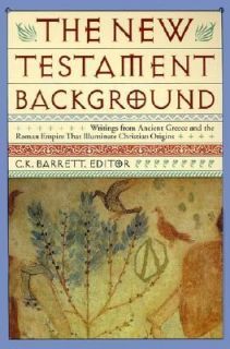 New Testament Background by Charles K. Barrett 1995, Paperback 