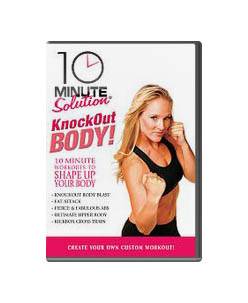   10 Minute Solution Knockout Body Workout Kit w Weighted Gloves DVD, v