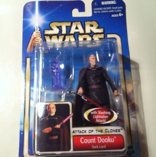STAR WARS ATTACK OF THE CLONES COUNT DOOKU DARK LORD WITH LIGHTSABER 