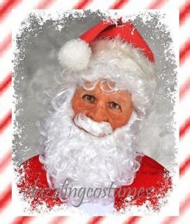 realistic quality old man santa claus mask moving mouth adult beard 