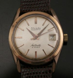Vintage Nivada 21 Jewels Automatic Mens Watch