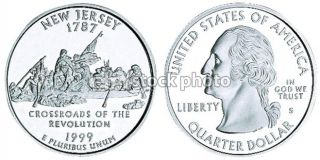 Quarter, 1999, New Jersey, 50 State Quarters