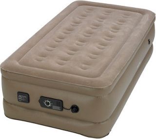 Twin Size Air Bed Raised Air Mattress With Built In Never Flat 