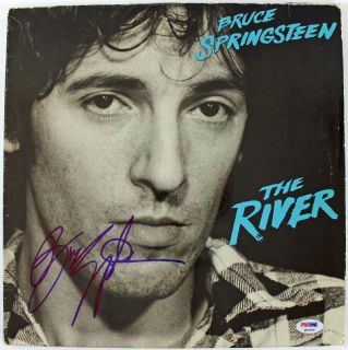 BRUCE SPRINGSTEEN THE RIVER SIGNED ALBUM COVER W/ VINYL PSA/DNA # 