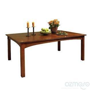   Mission Collection HARVEY ELLIS 8.5 Cherry Dining Table with 2 Leaves