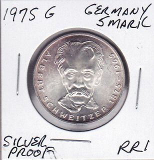 Germany silver 5 mark coin 1975 Friedrich Ebert