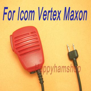 Palm Speaker mic in red for Vertex VX 200 VX 500 VX 510 VX 520UD 