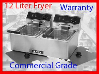 Adcraft DF 6L/2 Commercial Electric Deep Fryer & COVERS