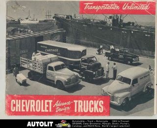 1948 Chevrolet Truck Brochure COE Tractor Trailer Pickup Panel 