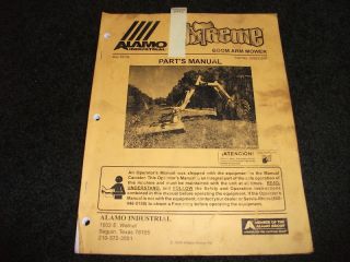 Alamo Axtreme boom arm mower parts manual