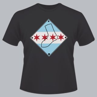 Chicago White Sox T Shirt   Whitesox Chicago City Flag   Southside 