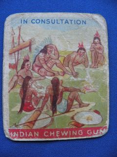 VINTAGE GOUDEY INDIAN CHEWING GUM TRADING CARD In Consultation #114 