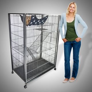 55 Tall Wire Tower Cage Large Animal Cage Cat Cage PlaypenTower 