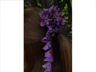 Origami / Kusudama Hand Crafted Flower Hair Ornament