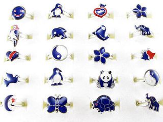   10pcs Mix Style Changeable Color Mood Childrens/kids Adjustable Ring