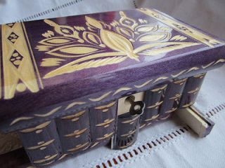   Antique Vintage Style Wooden Jewelry Box Storage Organizer Holder Case