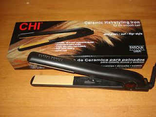   listed NEW 1 INCH BLACK CHI CERAMIC HAIR STRAIGHTENER IONIC FLAT IRON