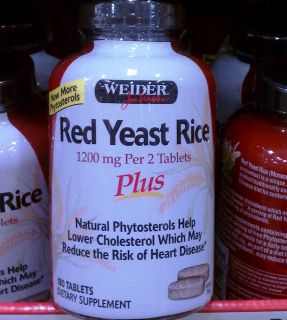   YEAST RICE WITH PHYTOSTEROLS 180 TABLET HELP LOWER CHOLESTEROL 600 MG