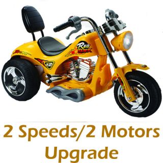 Kids Motorcycle 12v Chopper Ride On Power Wheels Yellow