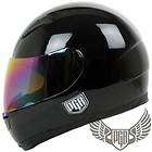   ~ Gloss Black Full Face Street Bike Racing DOT Motorcycle BMX Helmet