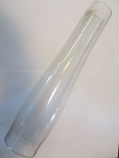 Aladdin glass chimney for oil lamps, approx 31.5cm tall, & 6.5cm dia 