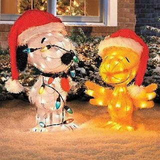 OUTDOOR LIGHTED CHRISTMAS PEANUTS SNOOPY Yard Art Display Holiday 