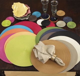 New Cabana Design Round Placemat 15   13 Fun Colors Available