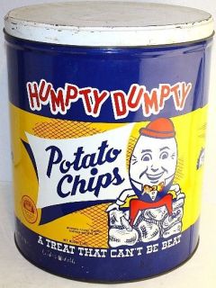 1940s Humpty Dumpty Potato Chips A Treat That Cant Be Beat 3 LB 