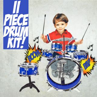 11 PCS Children Educational Musical Drum Instrument Play Set Boy Girl 