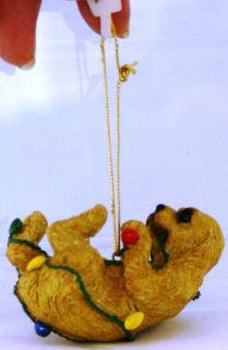   LAB Wrapped in CHRISTMAS LIGHTS Resin ORNAMENT Puppy by BIG SKY CANIN