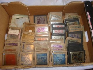 collection of 150 Magic lantern or projector religious Glass slides 