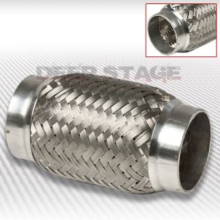 STAINLESS STEEL DOUBLE BRAIDED 4.5FLEX PIPE EXHAUST MANIFOLD 